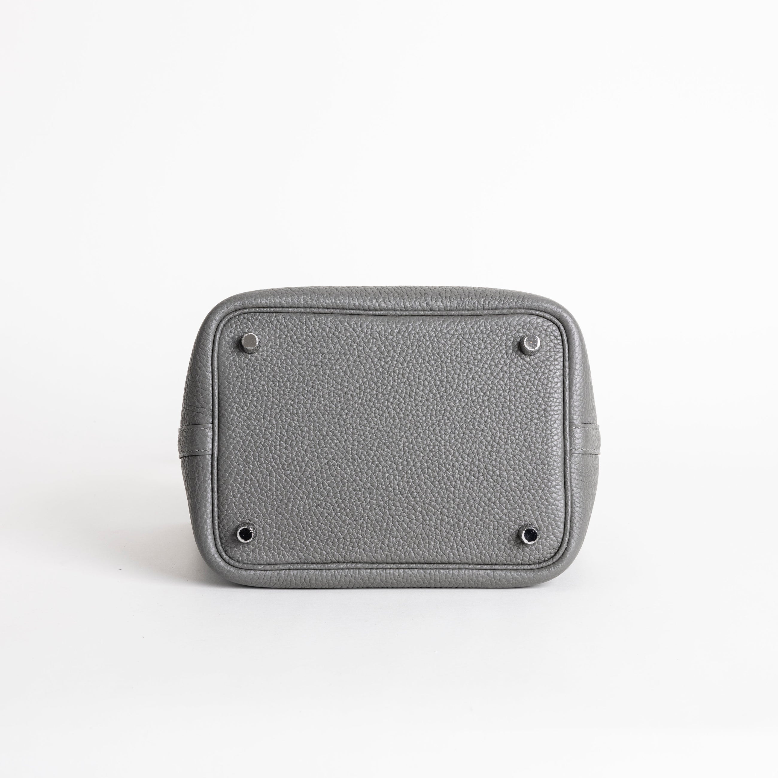 PICOTIN 18 LOCK CLEMENCE LEATHER GRIS MEYER WITH PALLADIUM HARDWARE (PHW)