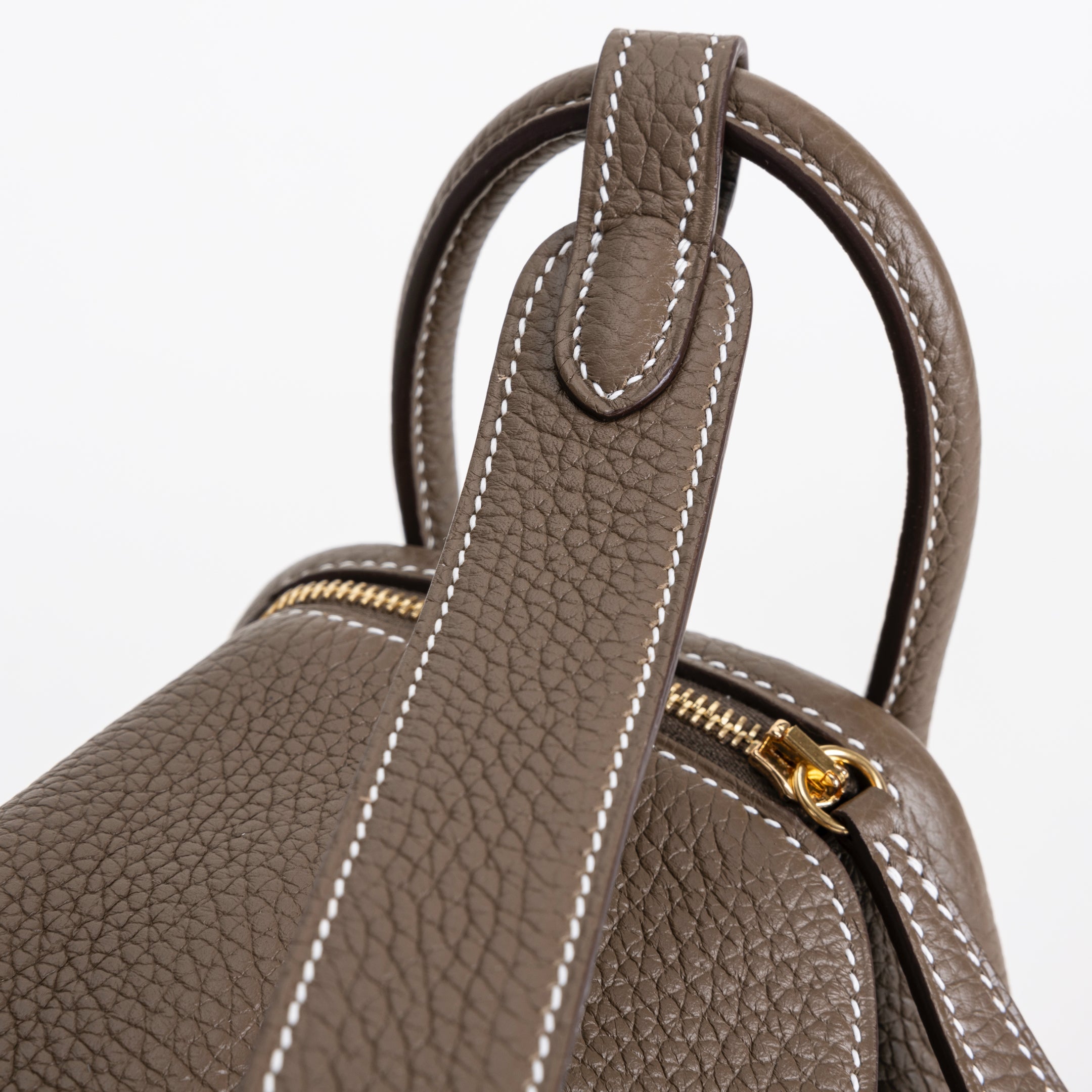 MINI LINDY 20 CLEMENCE LEATHER ETOUPE WITH GOLD HARDWARE (GHW)