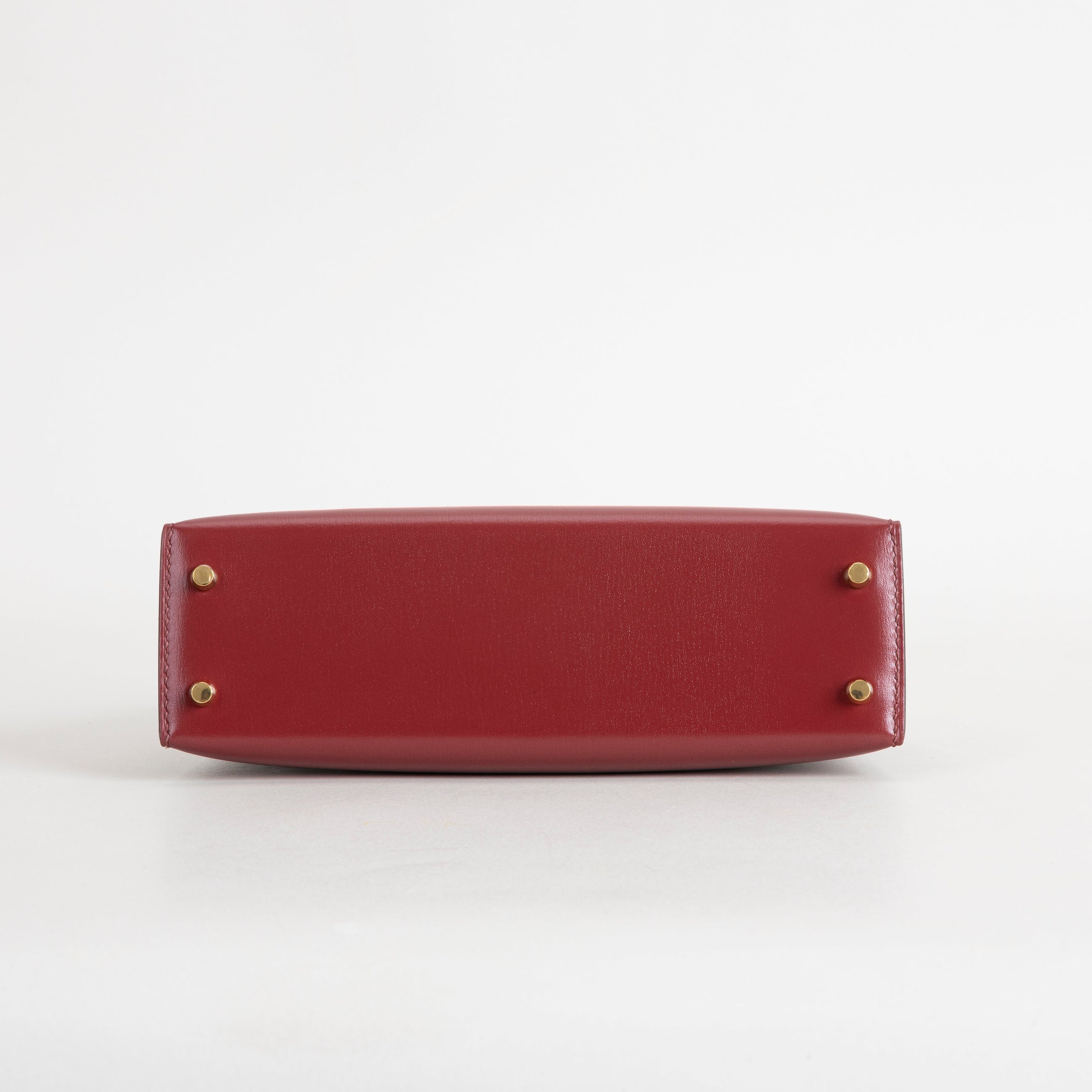 MINI KELLY II (20) BOX CALF LEATHER ROUGE H WITH GOLD HARDWARE (GHW)