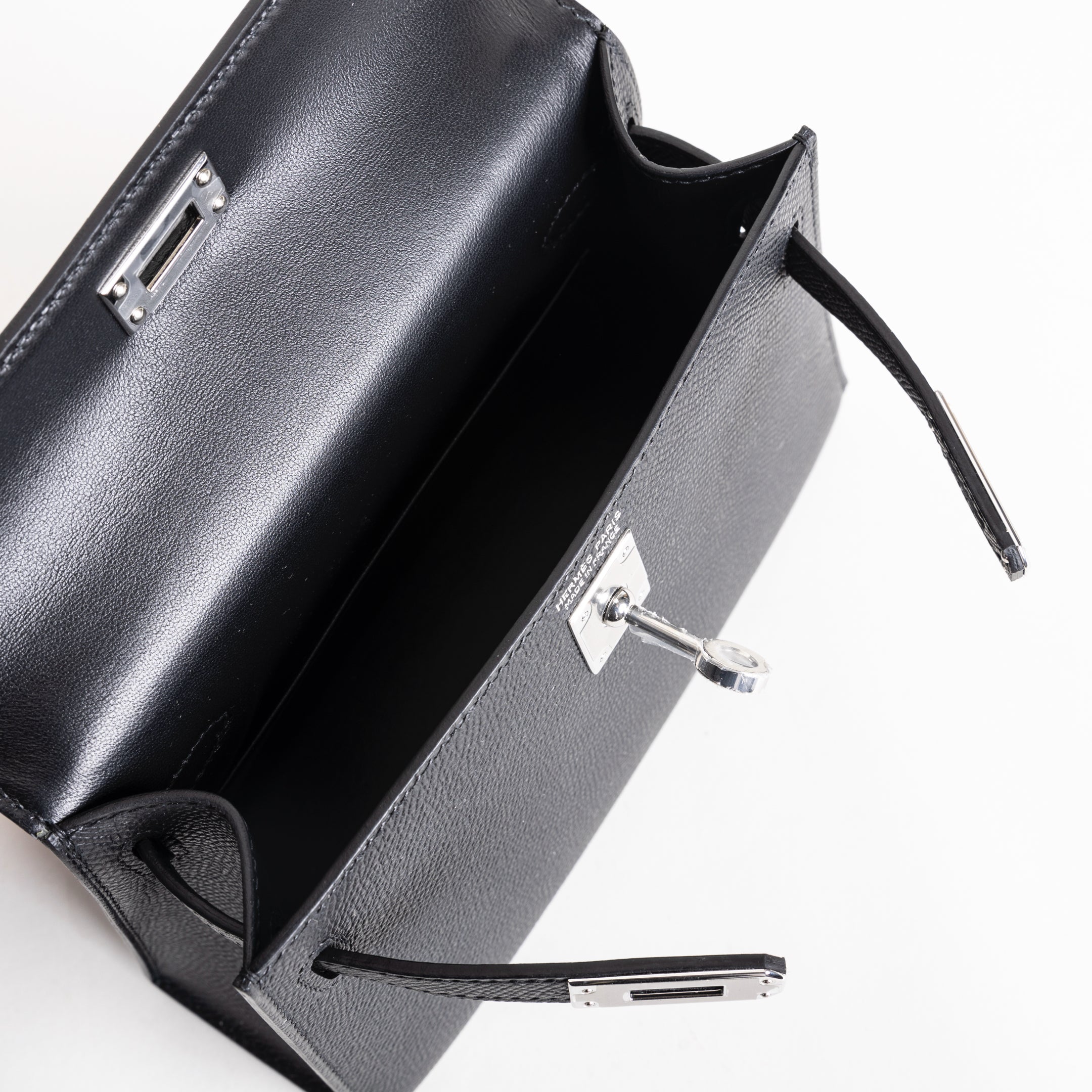 MINI KELLY II (20) EPSOM LEATHER NOIR (BLACK) WITH PALLADIUM HARDWARE (PHW)