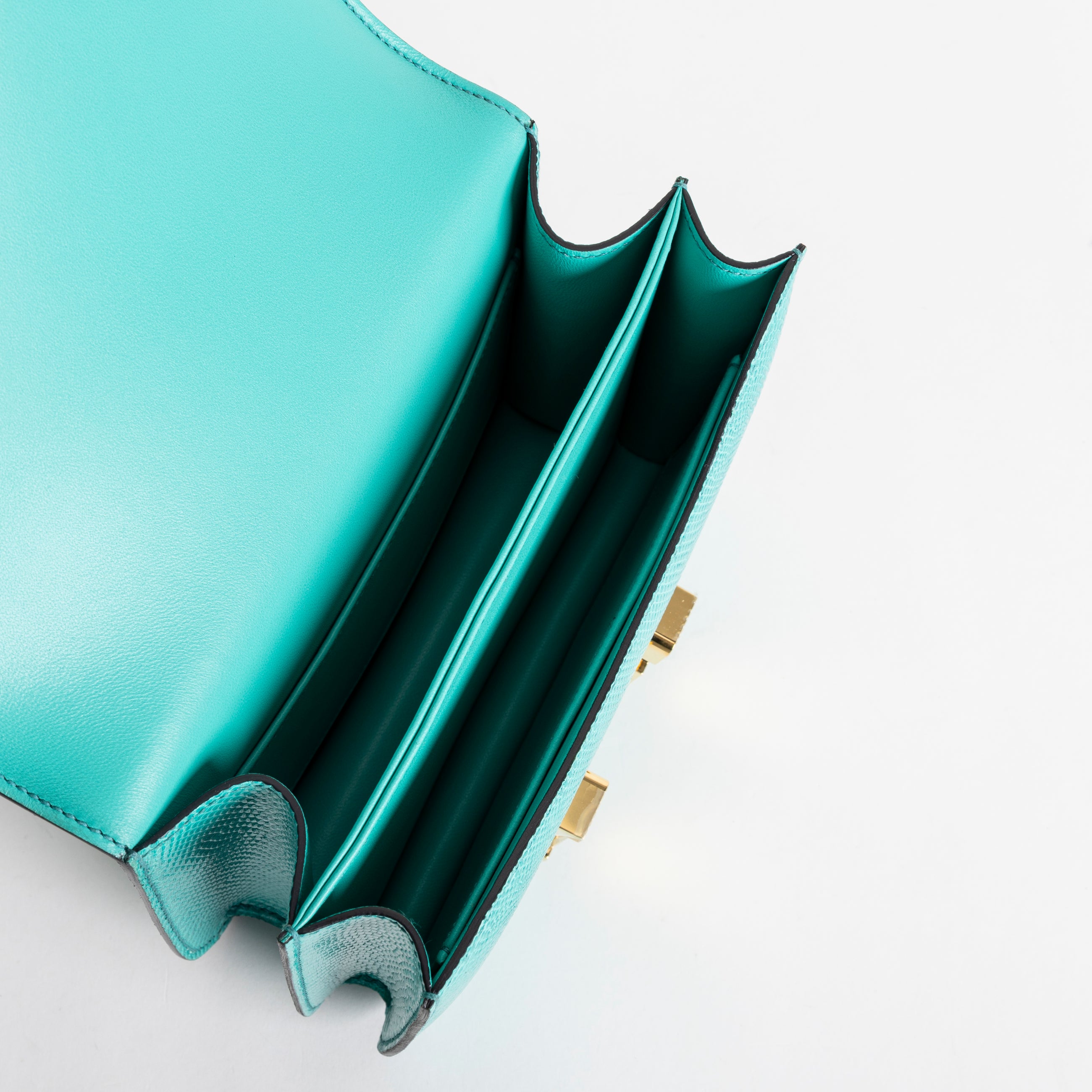 CONSTANCE 18 (MINI) LIZARD LEATHER MENTHE WITH GOLD HARDWARE (GHW)