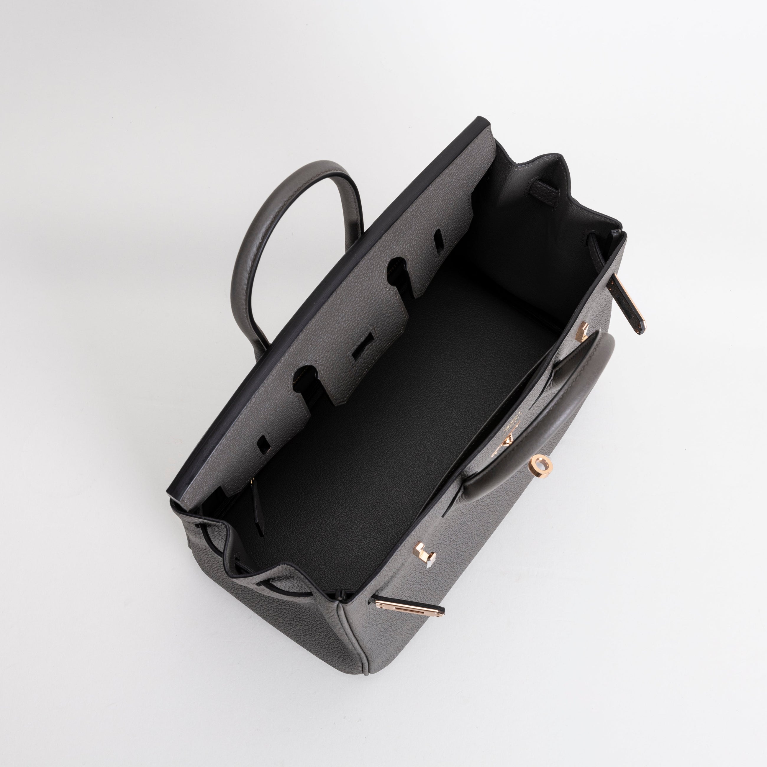 BIRKIN 25 TOGO LEATHER ETAIN WITH ROSE GOLD HARDWARE (RGHW)