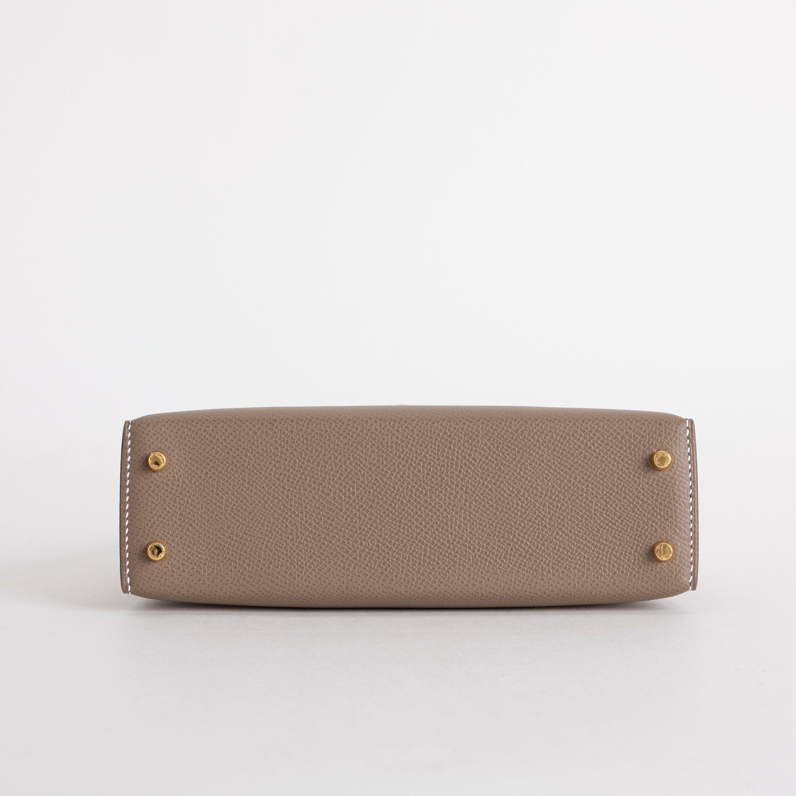 MINI KELLY II (20) EPSOM LEATHER ETOUPE WITH GOLD HARDWARE (GHW)