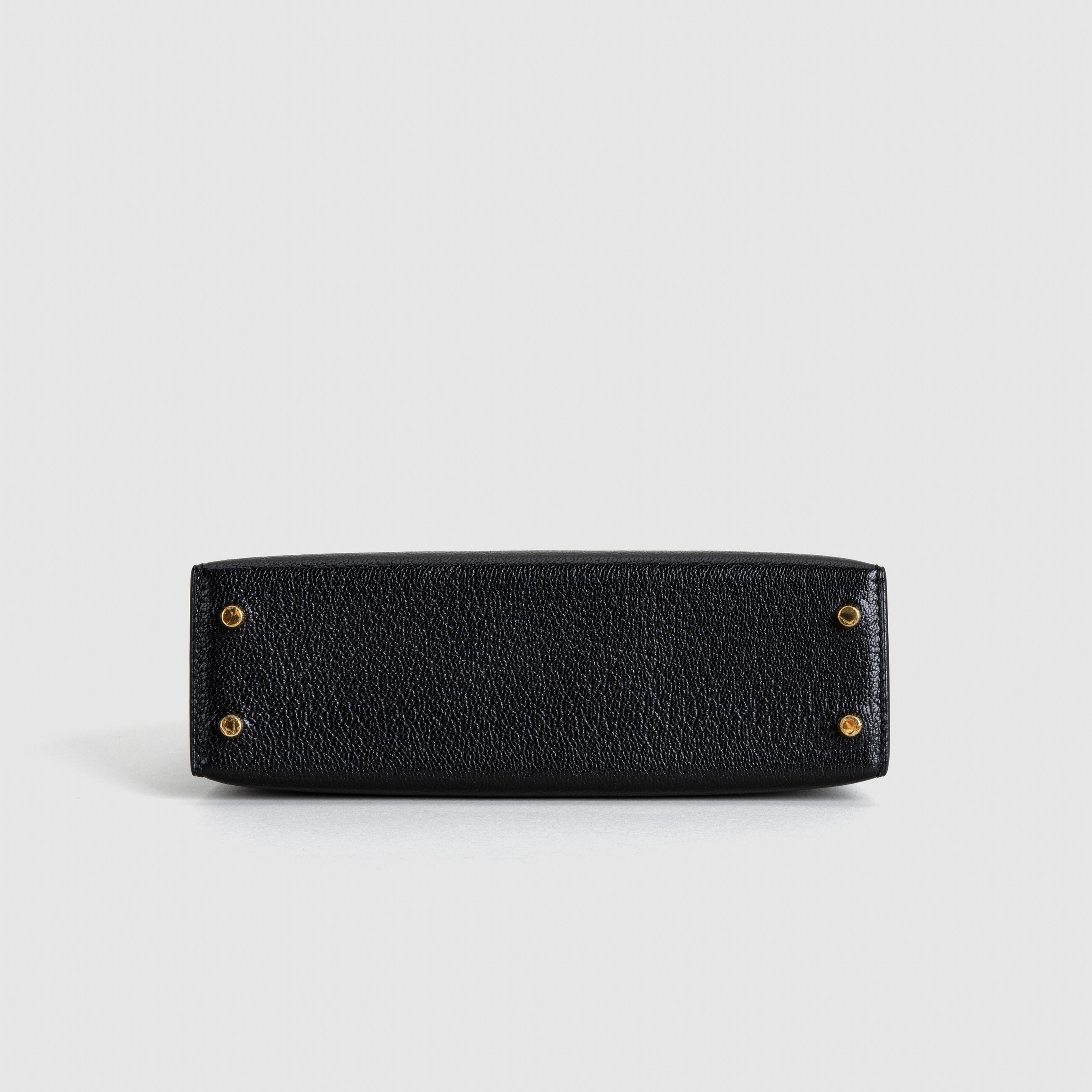MINI KELLY II (20) CHEVRE LEATHER NOIR (BLACK) WITH GOLD HARDWARE (GHW)
