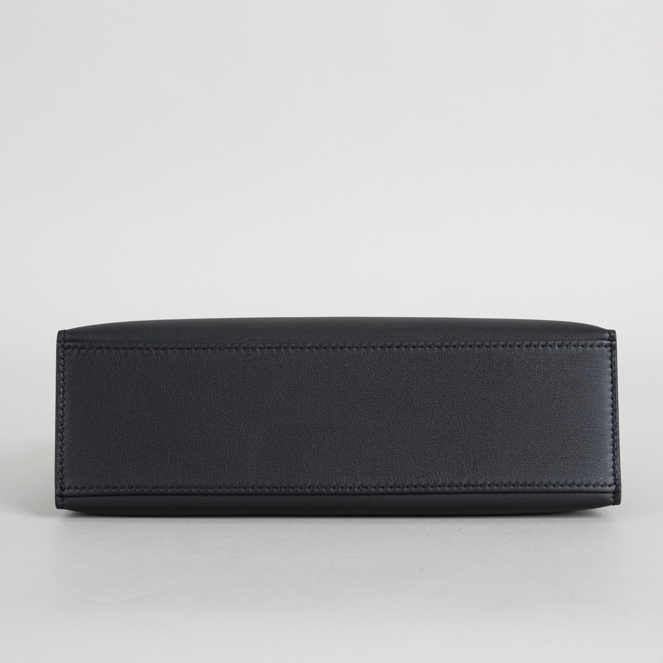 KELLY POCHETTE SWIFT LEATHER NOIR (BLACK) WITH PALLADIUM HARDWARE (PHW)