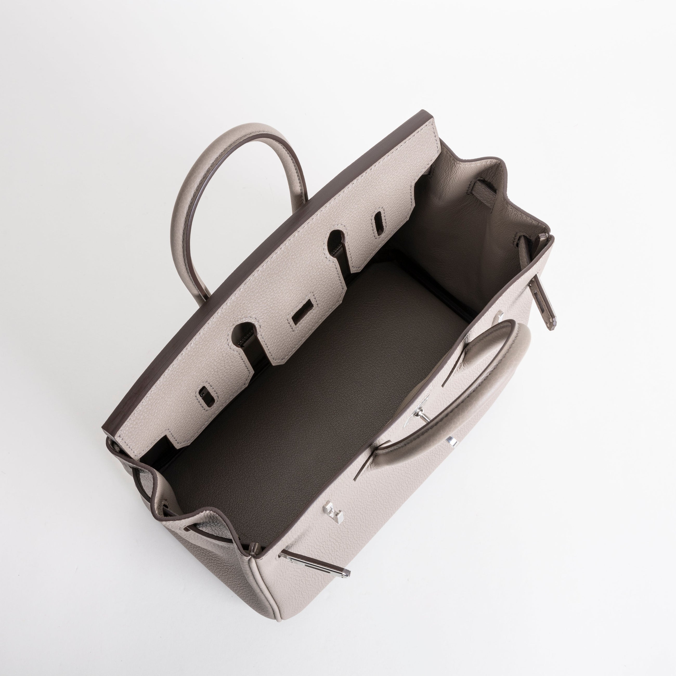 BIRKIN 25 TOGO LEATHER GRIS ASPHALTE WITH PALLADIUM HARDWARE (PHW)