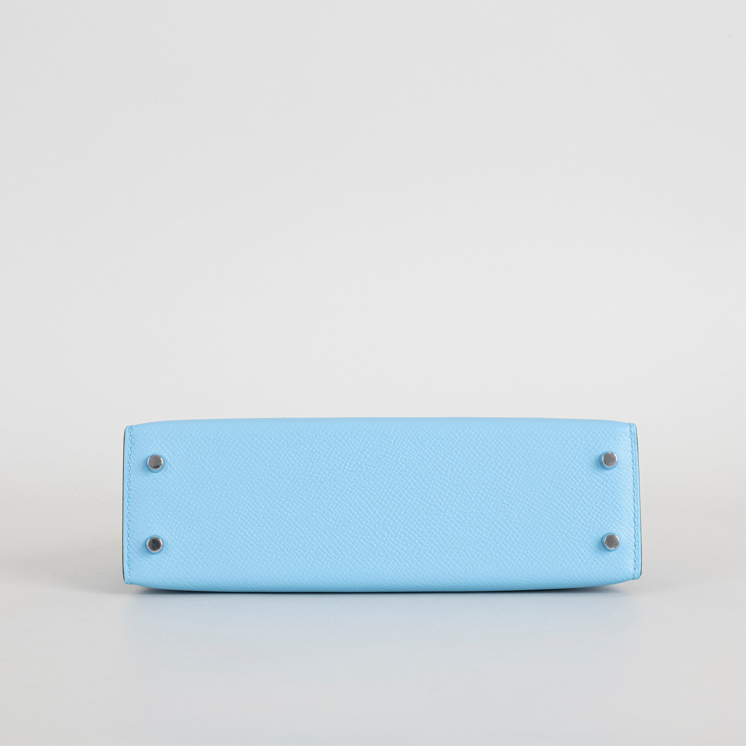 MINI KELLY II (20) EPSOM LEATHER CELESTE WITH PALLADIUM HARDWARE (PHW)