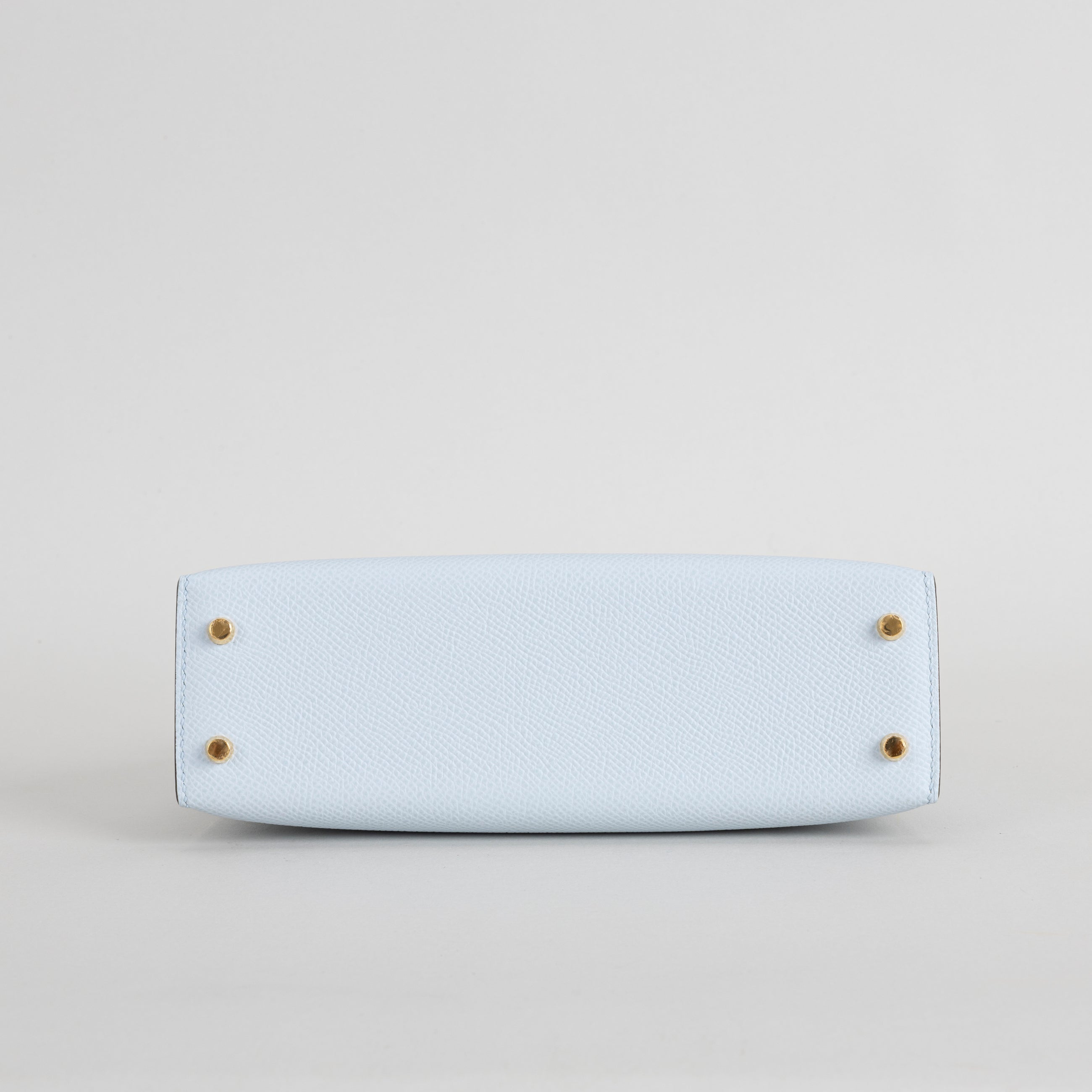 MINI KELLY II (20) EPSOM LEATHER BLEU BRUME WITH GOLD HARDWARE (GHW)