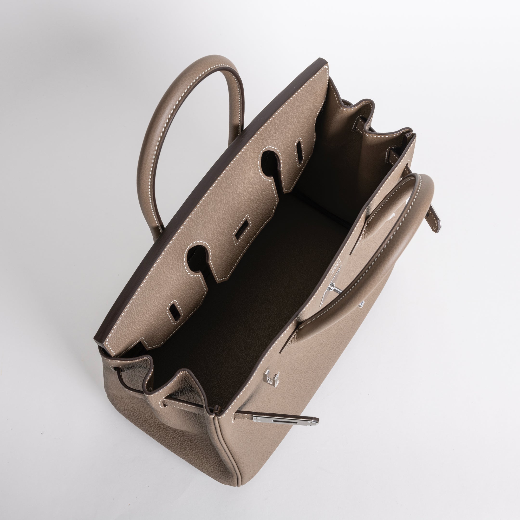 BIRKIN 30 TOGO LEATHER ETOUPE WITH PALLADIUM HARDWARE (PHW)