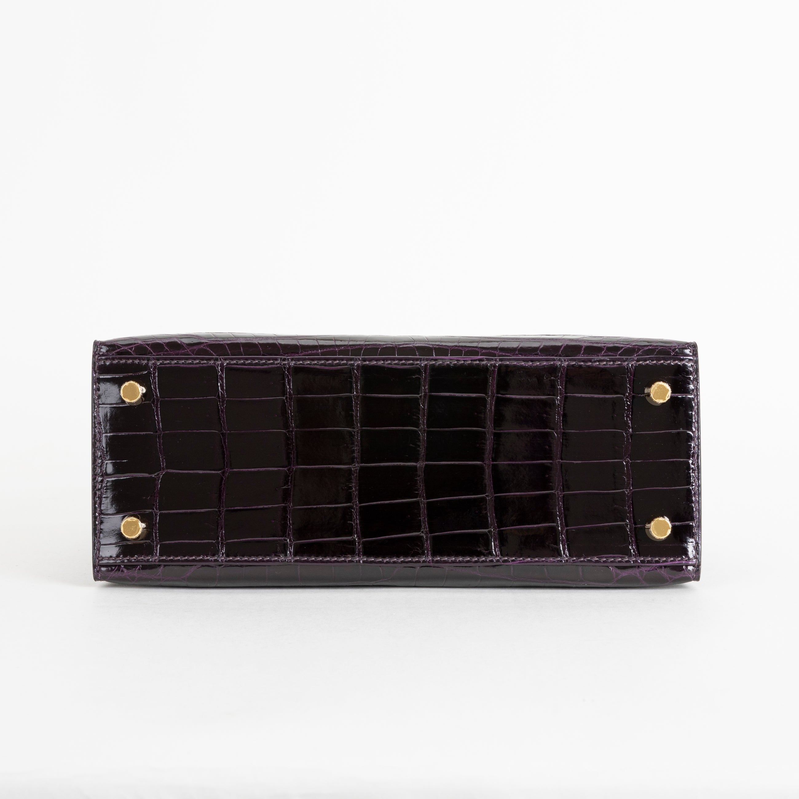 KELLY 25 SHINY (LISSE) NILOTICUS CROCODILE LEATHER CASSIS WITH GOLD HARDWARE (GHW)