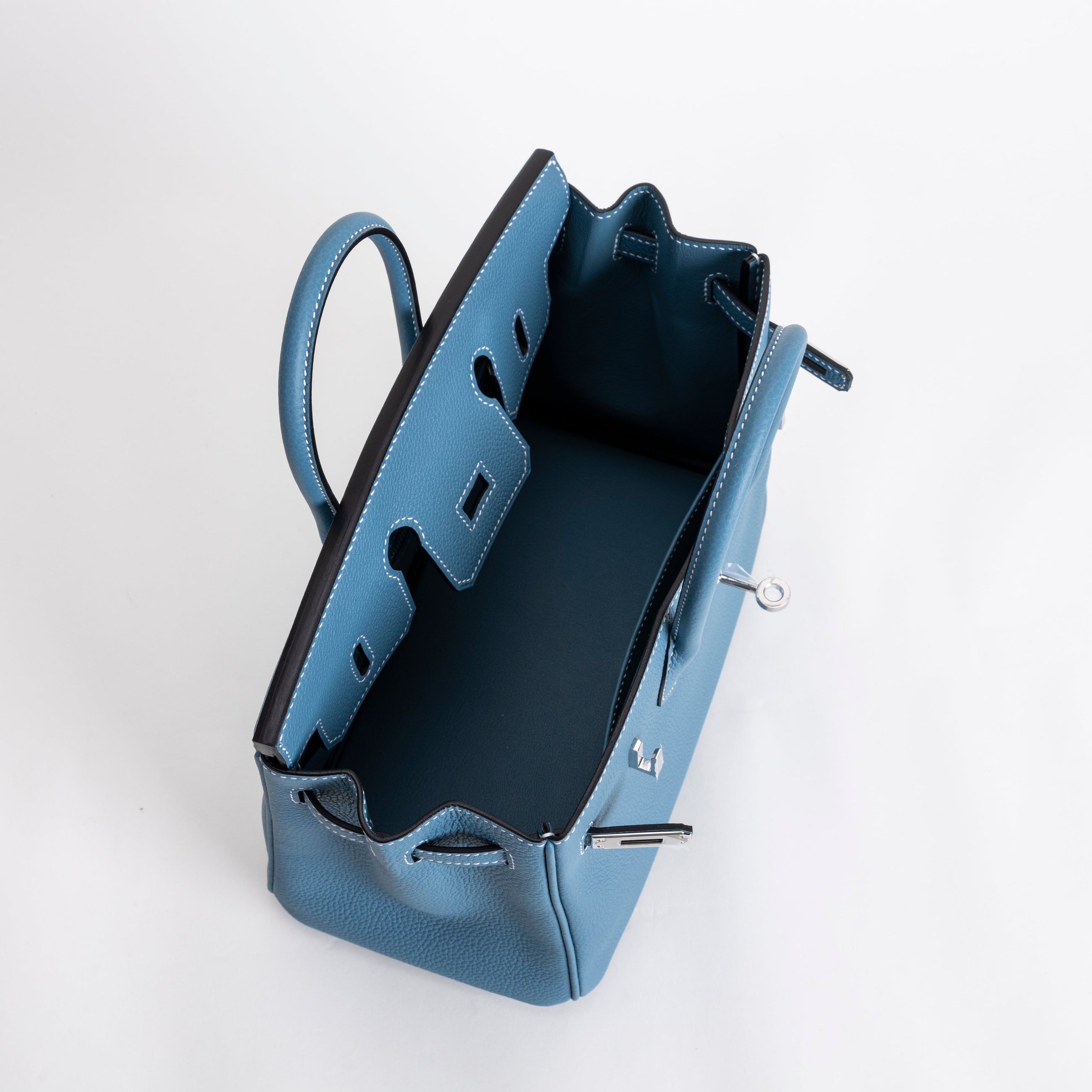 BIRKIN 25 TOGO LEATHER BLEU JEAN WITH PALLADIUM HARDWARE (PHW)