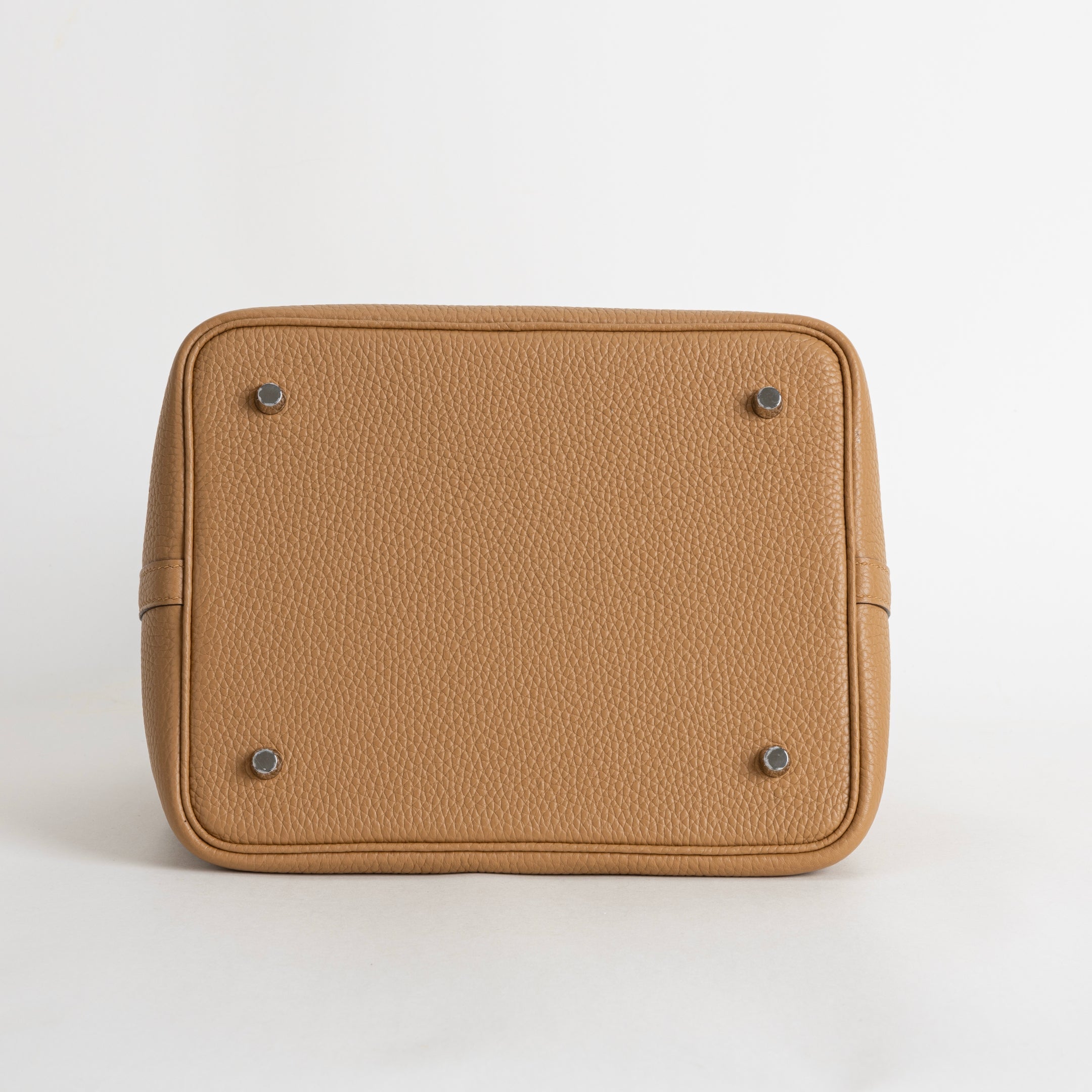 PICOTIN 22 LOCK CLEMENCE LEATHER BISCUIT WITH PALLADIUM HARDWARE (PHW)