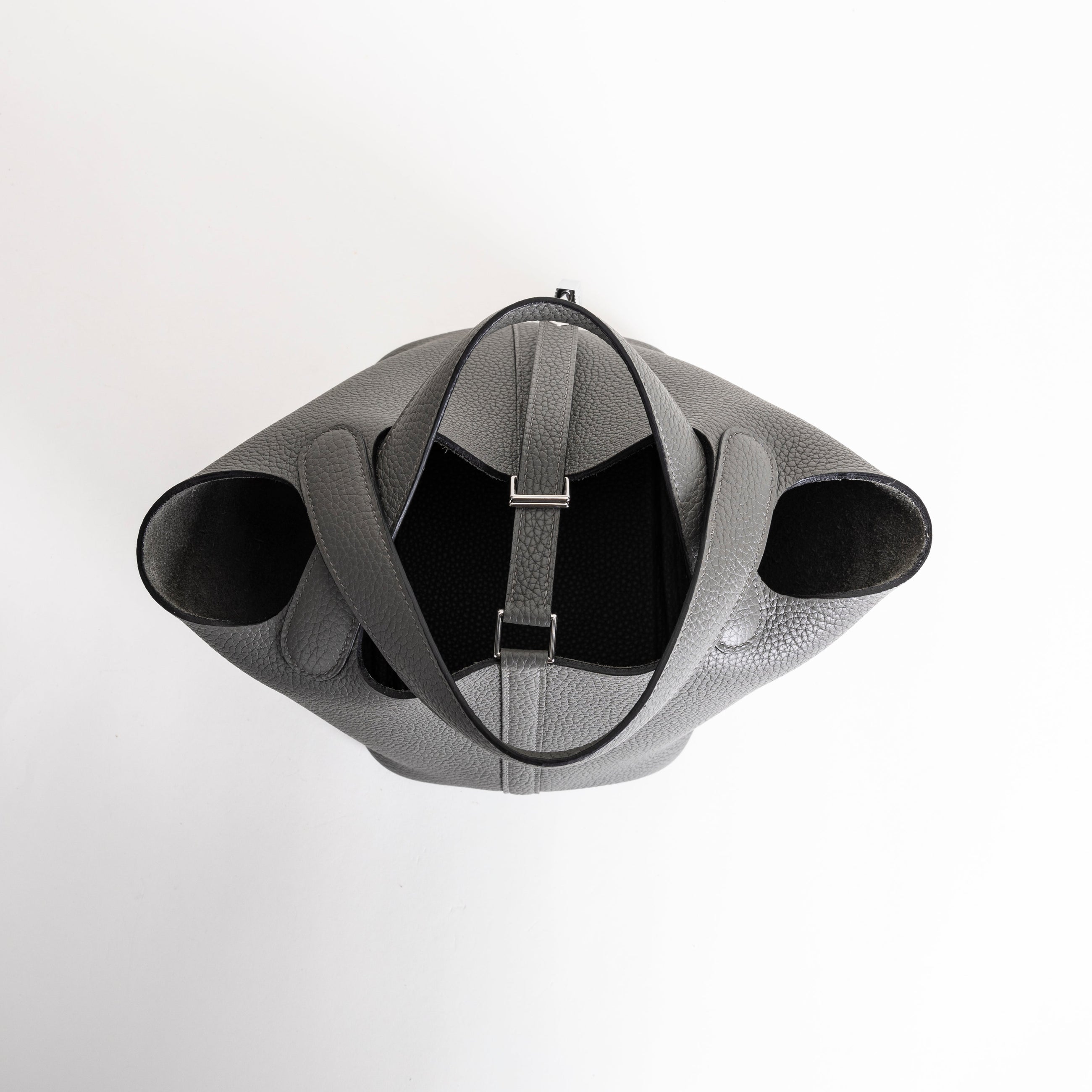 PICOTIN 18 LOCK CLEMENCE LEATHER GRIS MEYER WITH PALLADIUM HARDWARE (PHW)