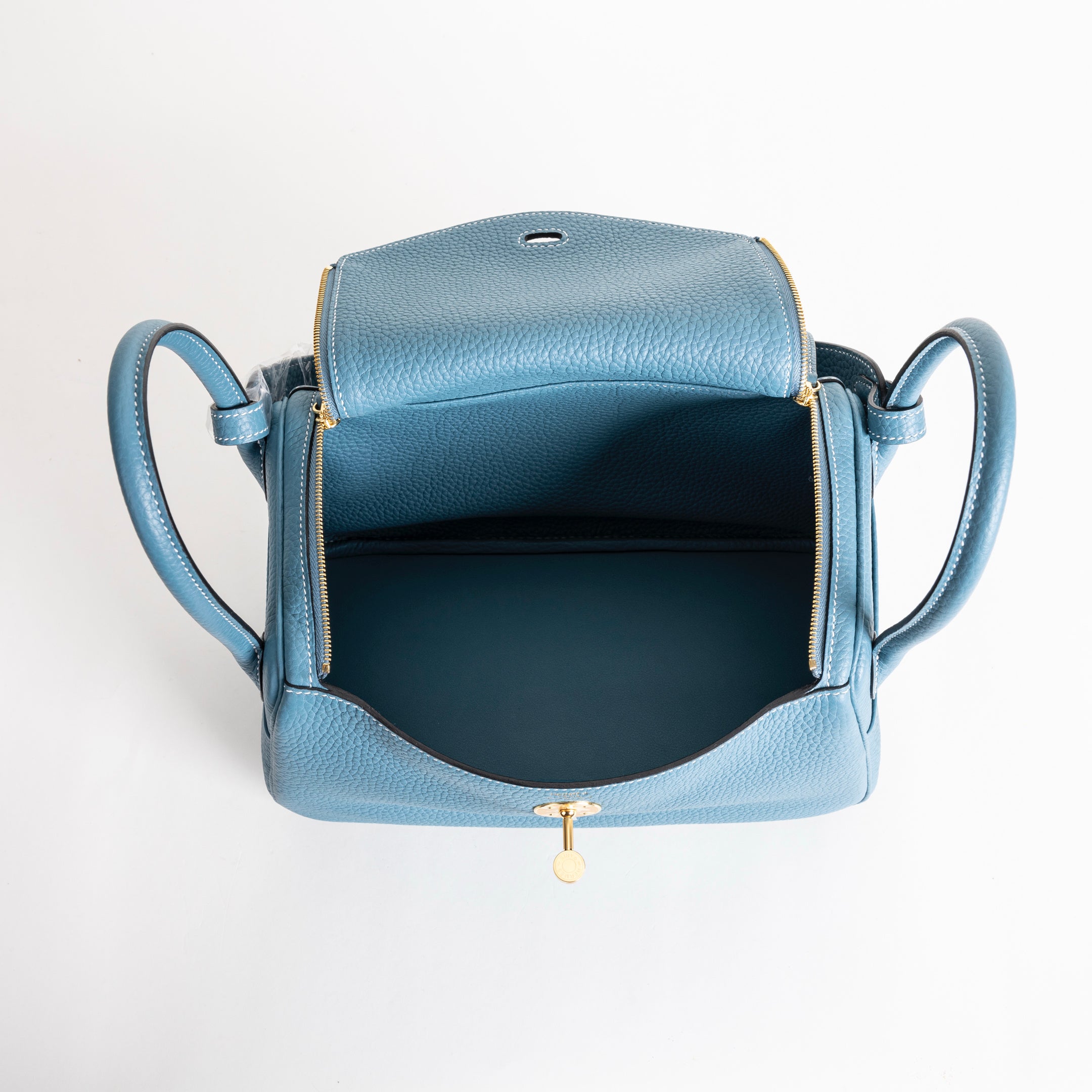 LINDY 26 CLEMENCE LEATHER BLEU JEAN WITH GOLD HARDWARE (GHW)