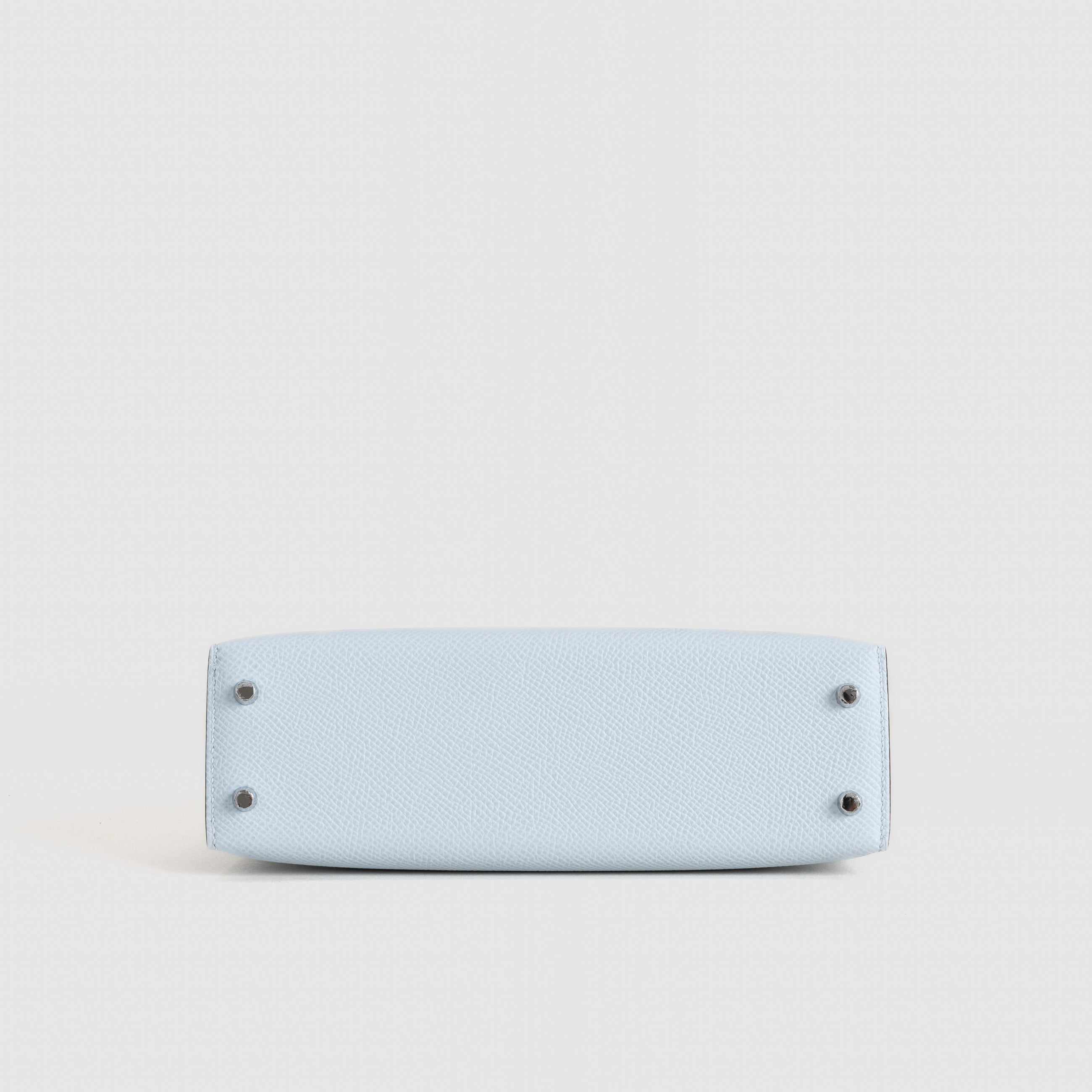 MINI KELLY II (20) EPSOM LEATHER BLEU AZUR WITH PALLADIUM HARDWARE (PHW)