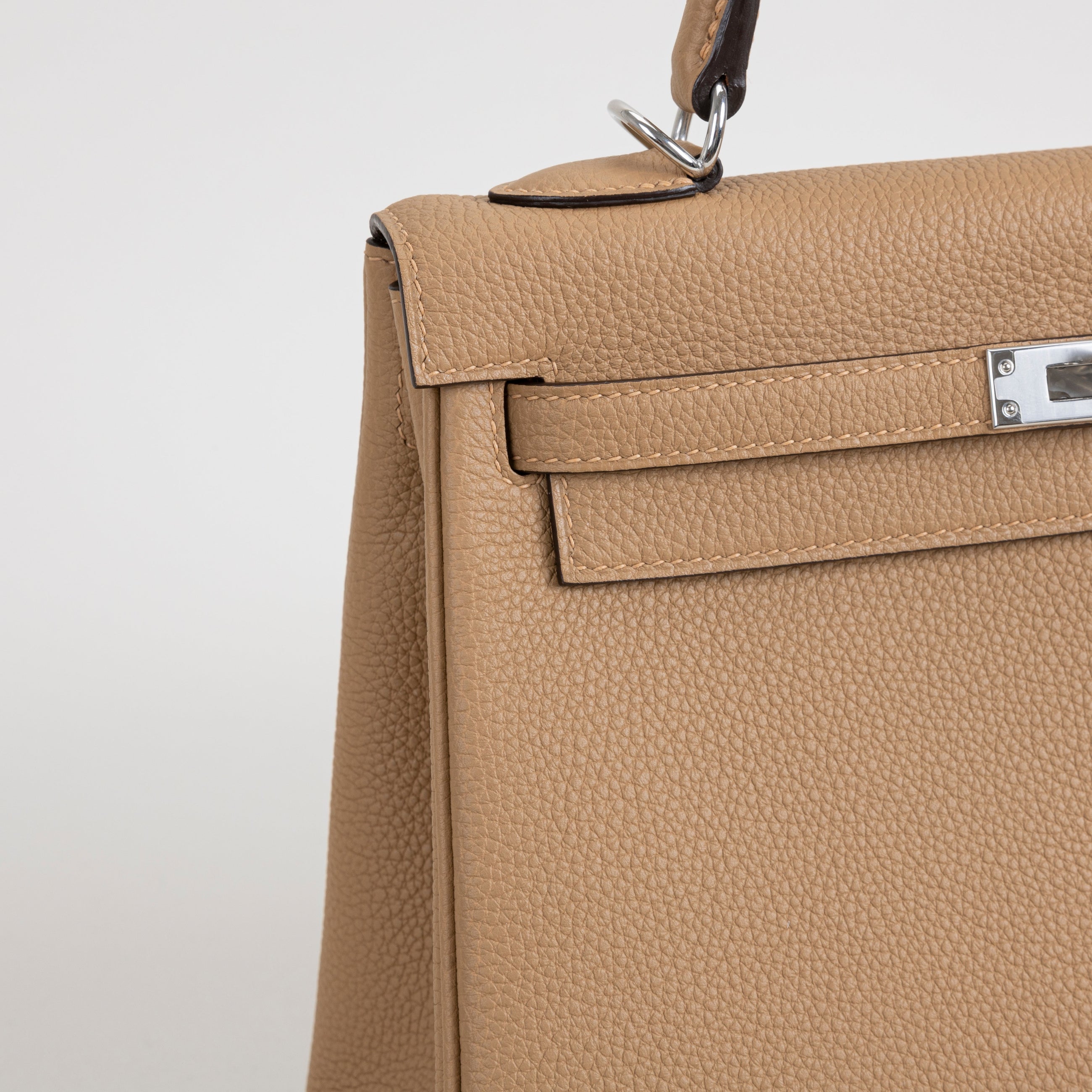 KELLY 25 TOGO LEATHER CHAI WITH PALLADIUM HARDWARE (PHW)