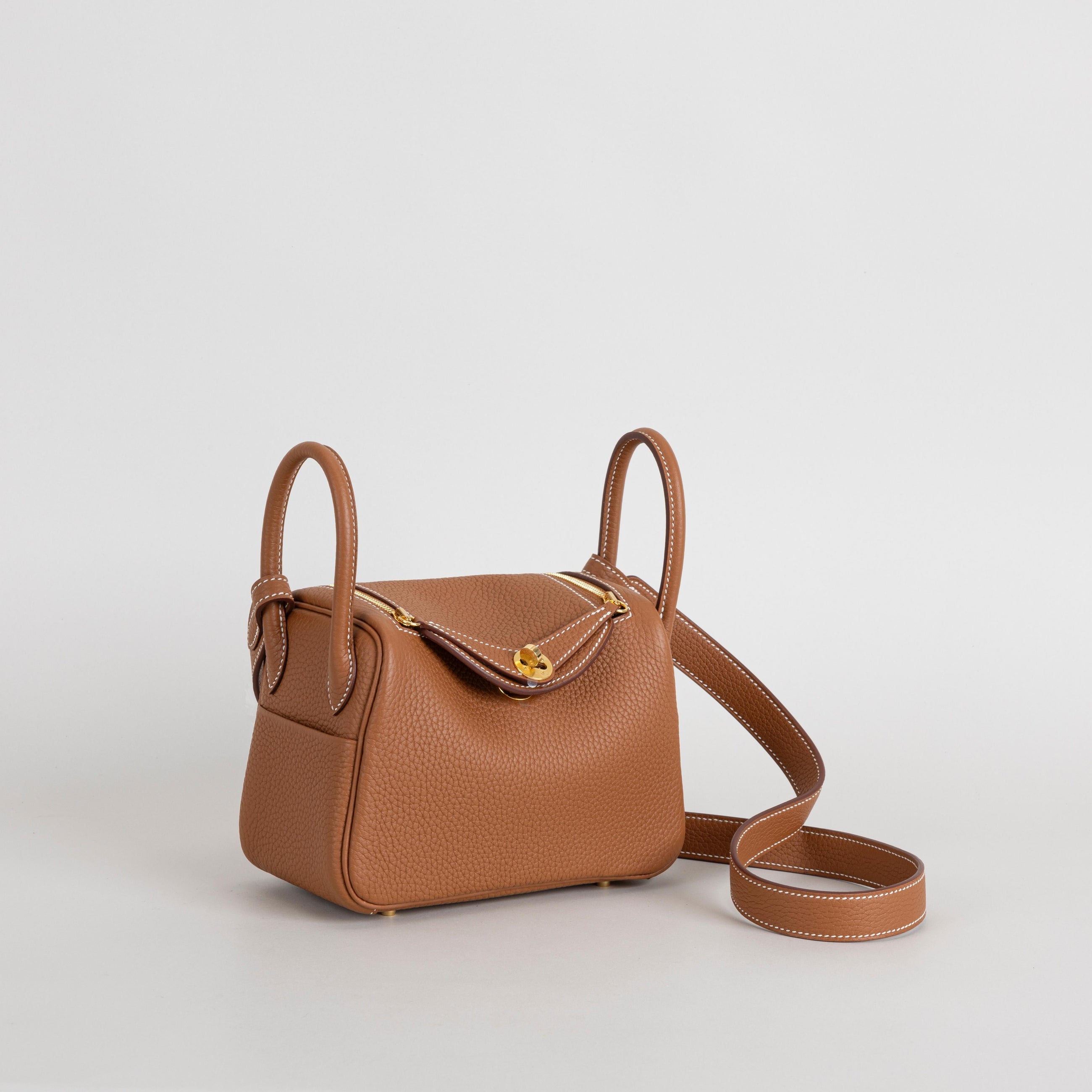 MINI LINDY 20 CLEMENCE LEATHER GOLD WITH GOLD HARDWARE (GHW)