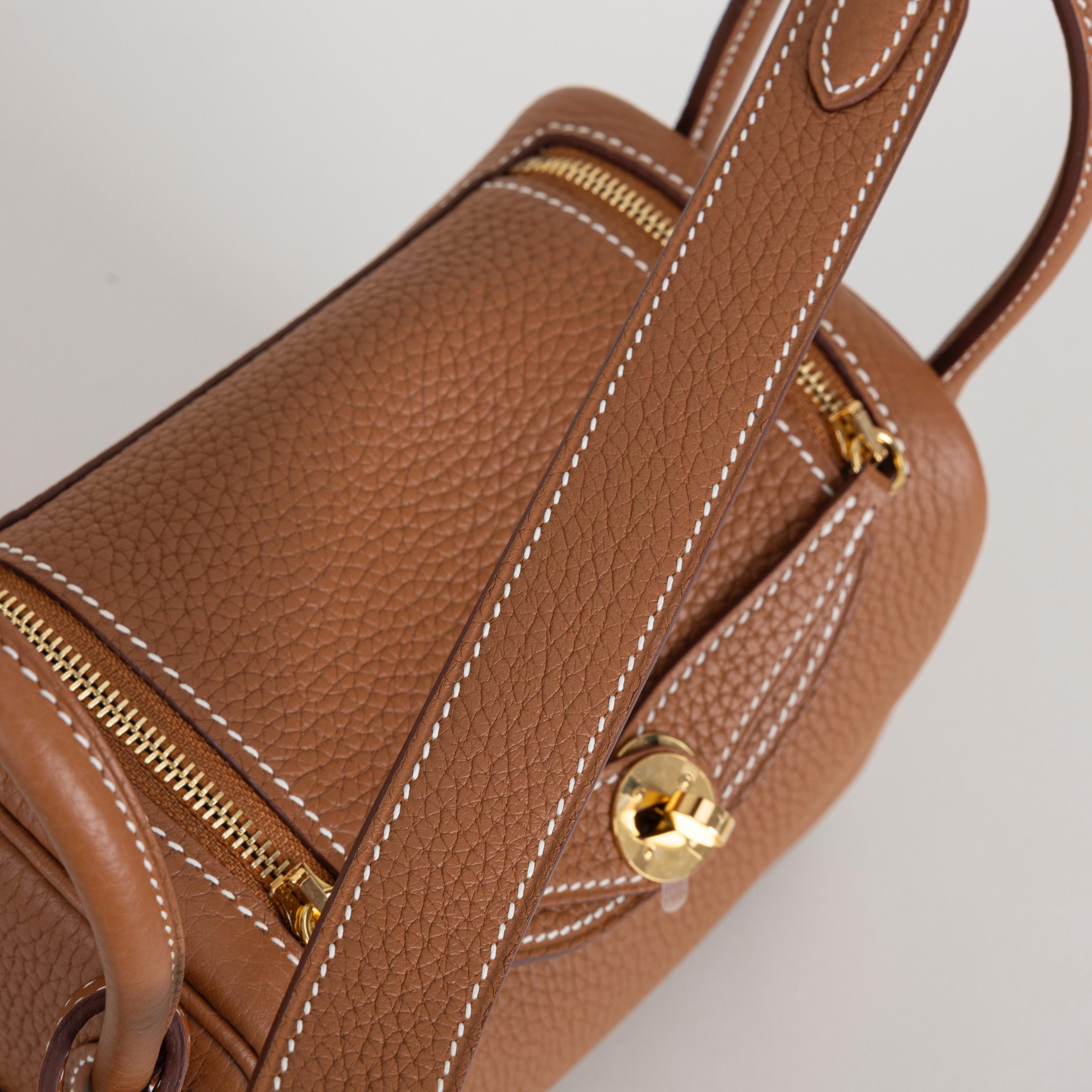 MINI LINDY 20 CLEMENCE LEATHER GOLD WITH GOLD HARDWARE (GHW)