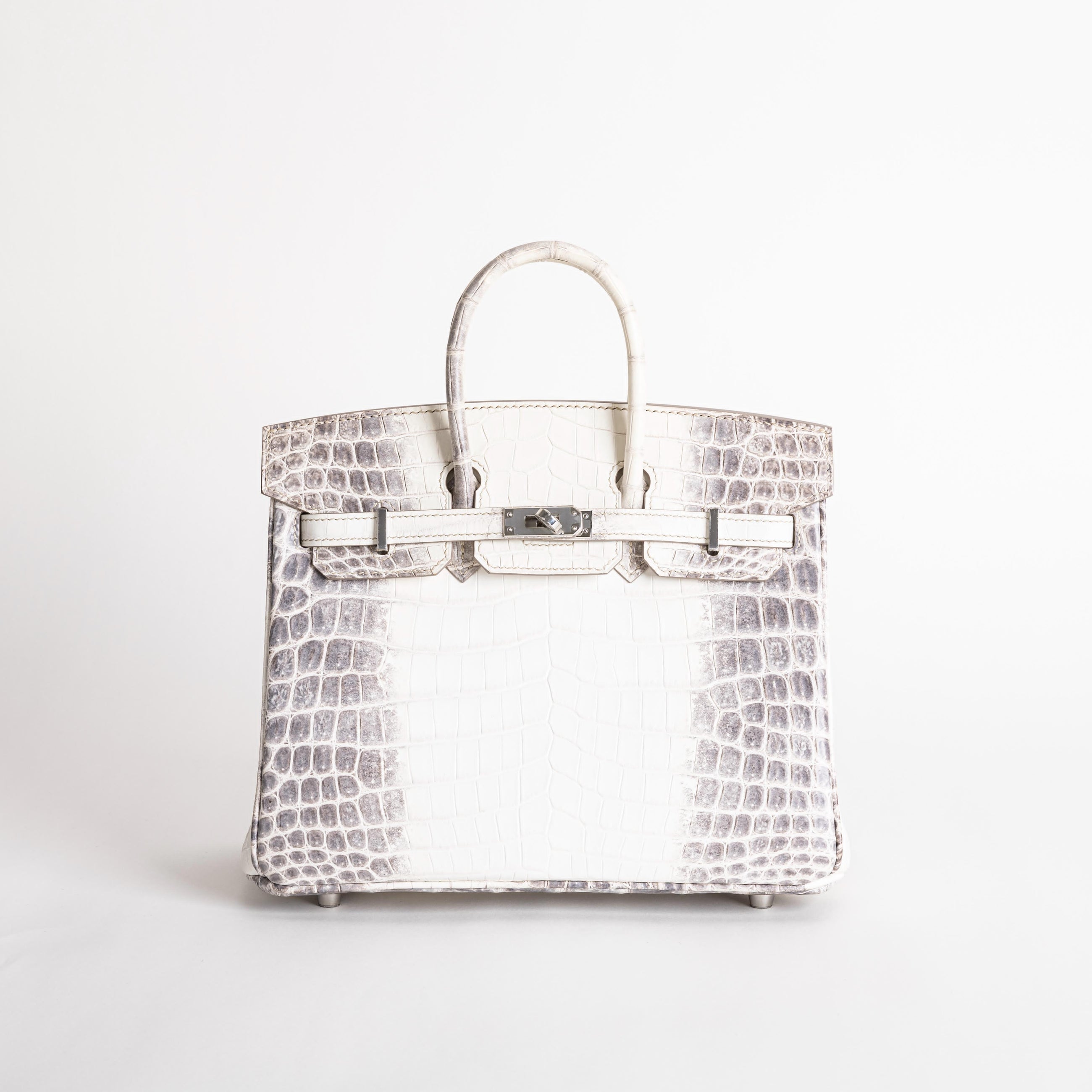 BIRKIN 25 NILOTICUS CROCODILE (MATTE) LEATHER HIMALAYA WITH PALLADIUM HARDWARE (PHW)