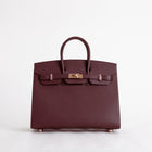 BIRKIN 25 EPSOM LEATHER (SELLIER SHAPE) ROUGE SELLIER WITH ROSE GOLD HARDWARE (RGHW)