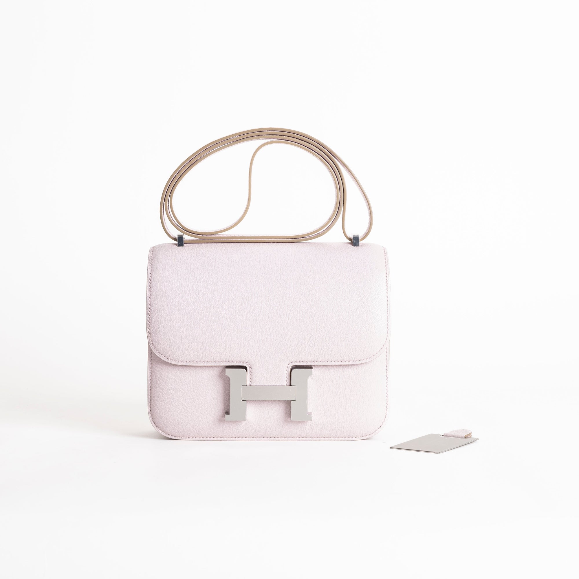 CONSTANCE 18 (MINI) CHEVRE LEATHER ROSE SAKURA WITH PALLADIUM HARDWARE (PHW)