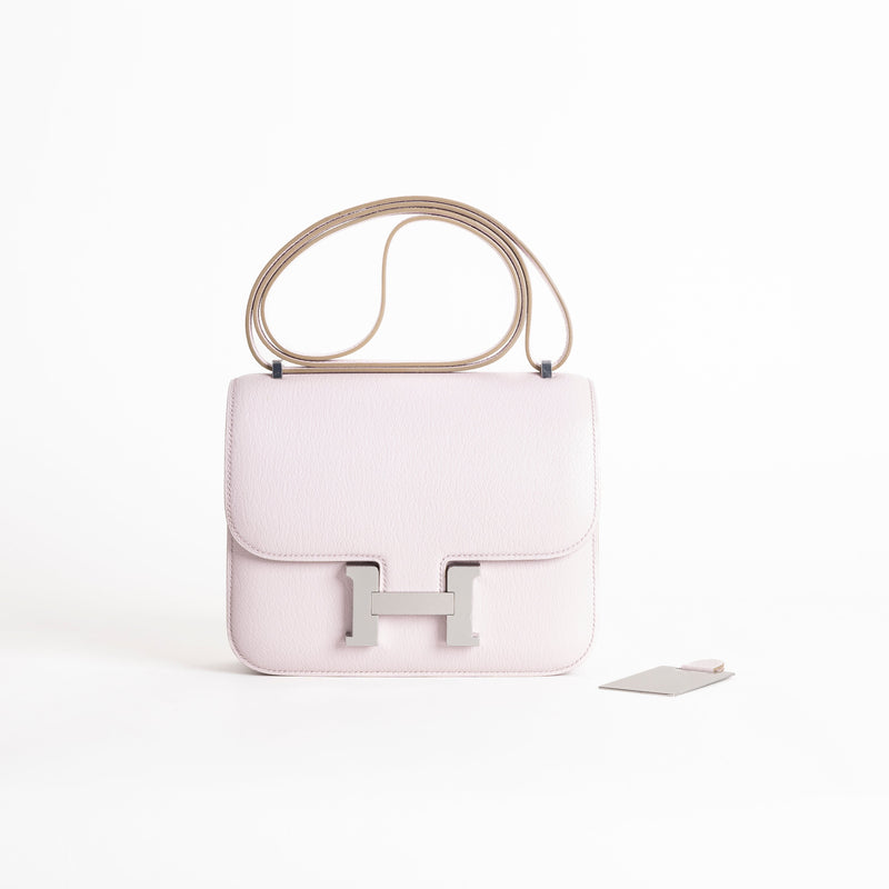 CONSTANCE 18 (MINI) CHEVRE LEATHER ROSE SAKURA WITH PALLADIUM HARDWARE (PHW)