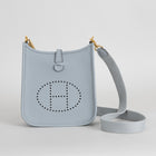 MINI EVELYNE (TPM) CLEMENCE LEATHER BLEU GLACIER WITH GOLD HARDWARE (GHW)