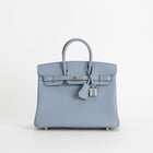 BIRKIN 25 TOGO LEATHER BLEU LIN WITH PALLADIUM HARDWARE (PHW)