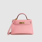 MINI KELLY II (20) EPSOM LEATHER ROSE CONFETTI WITH GOLD HARDWARE (GHW)