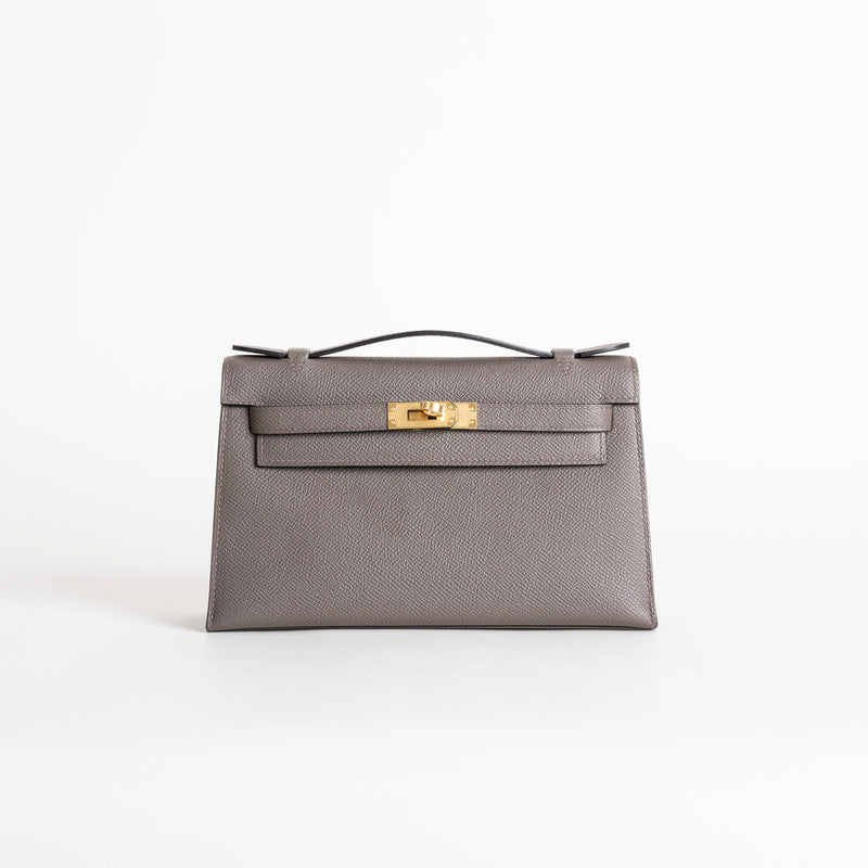 KELLY POCHETTE EPSOM LEATHER ETAIN WITH GOLD HARDWARE (GHW)