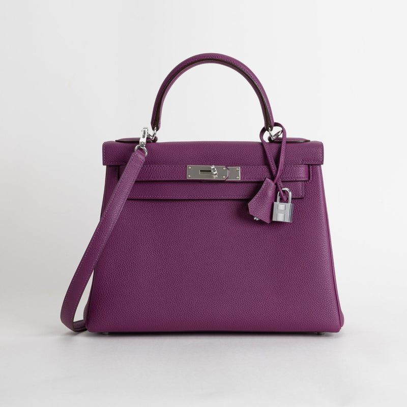 KELLY 28 TOGO LEATHER ANEMONE WITH PALLADIUM HARDWARE (PHW)