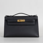 KELLY POCHETTE SWIFT LEATHER NOIR (BLACK) WITH GOLD HARDWARE (GHW)