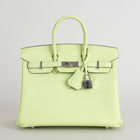 BIRKIN 25 TOGO LEATHER VERT ABSINTHE WITH PALLADIUM HARDWARE (PHW)