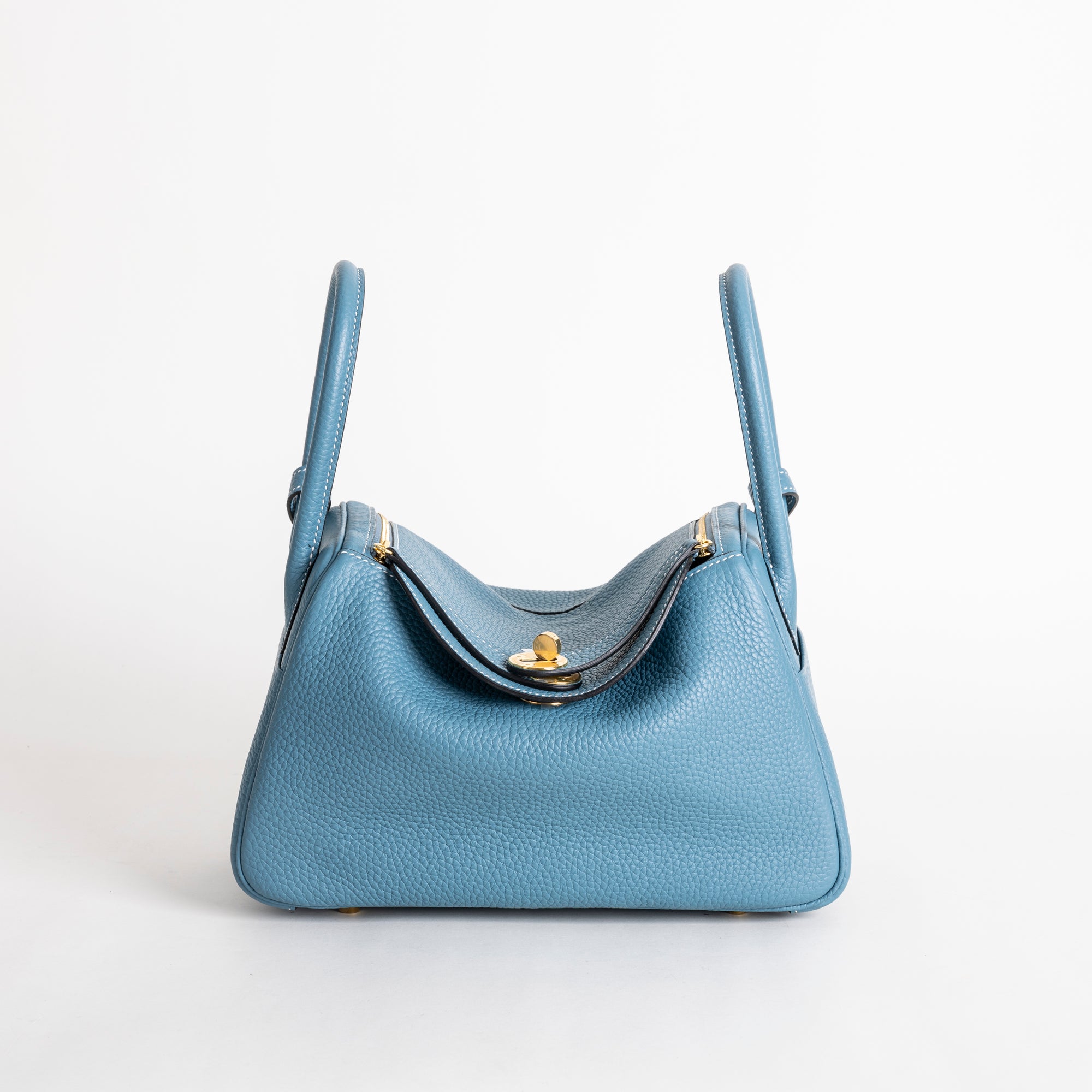 LINDY 26 CLEMENCE LEATHER BLEU JEAN WITH GOLD HARDWARE (GHW)