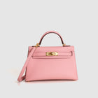 MINI KELLY II (20) EPSOM LEATHER ROSE CONFETTI WITH GOLD HARDWARE (GHW)