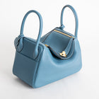 LINDY 26 CLEMENCE LEATHER BLEU JEAN WITH GOLD HARDWARE (GHW)