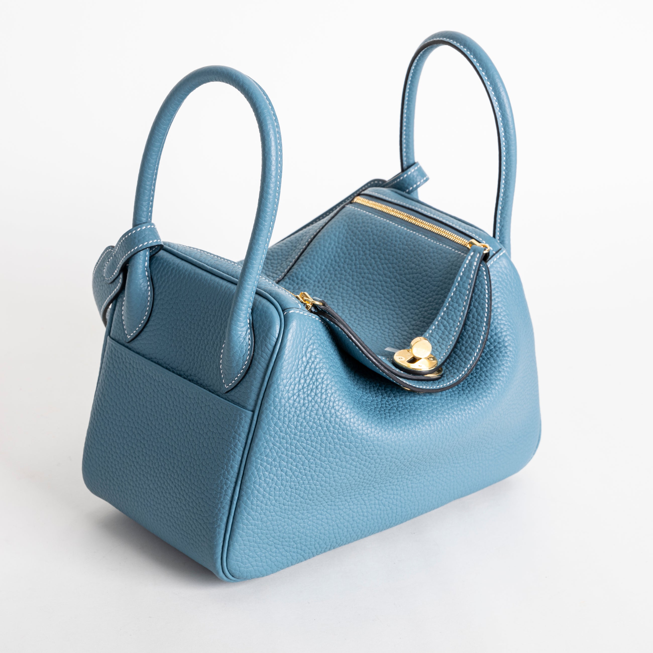 LINDY 26 CLEMENCE LEATHER BLEU JEAN WITH GOLD HARDWARE (GHW)