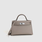 MINI KELLY II (20) EPSOM LEATHER GRIS ASPHALTE WITH PALLADIUM HARDWARE (PHW)