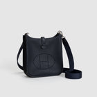 MINI EVELYNE (TPM) CLEMENCE LEATHER BLEU NUIT WITH PALLADIUM HARDWARE (PHW)