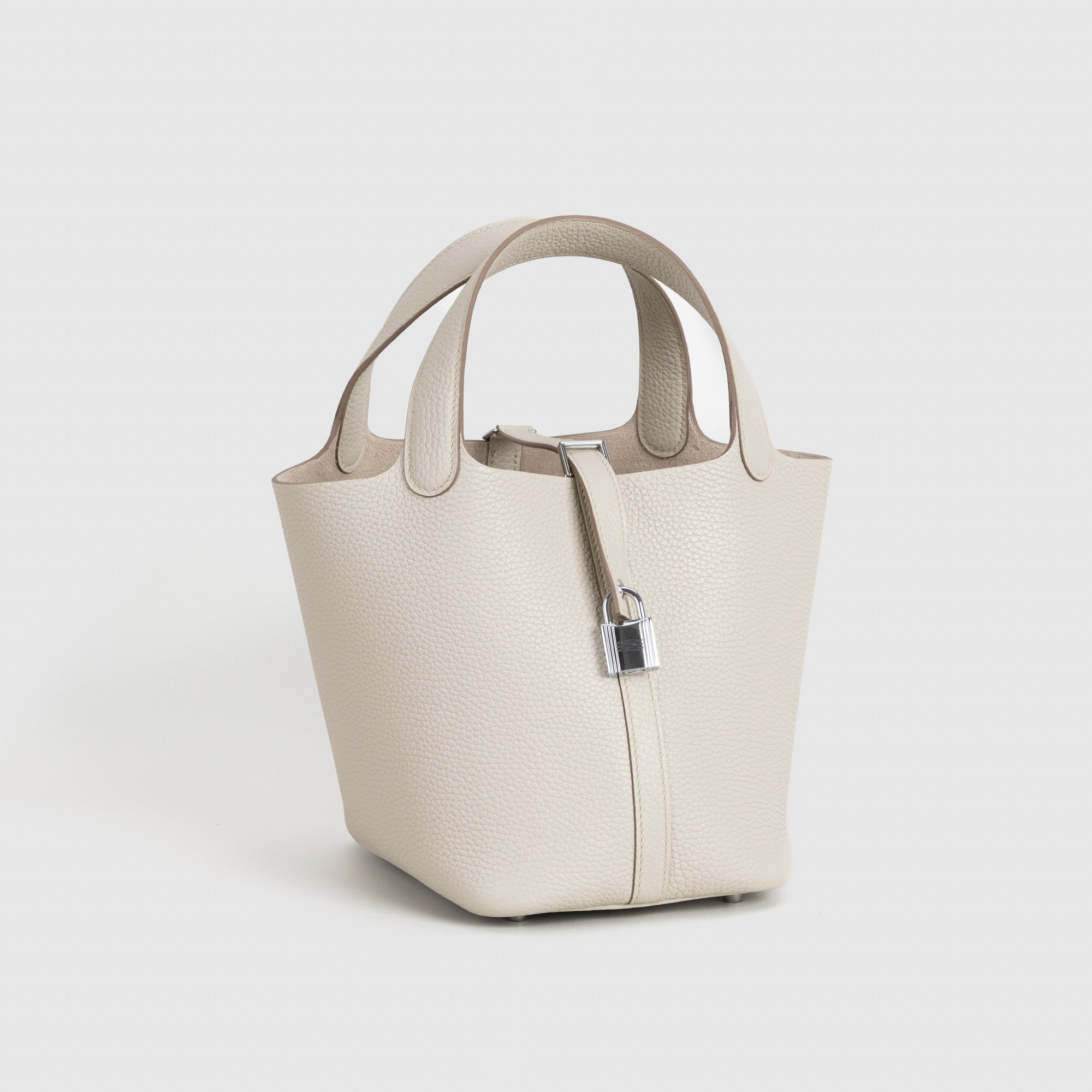 PICOTIN 18 LOCK CLEMENCE LEATHER CRAIE WITH PALLADIUM HARDWARE (PHW)