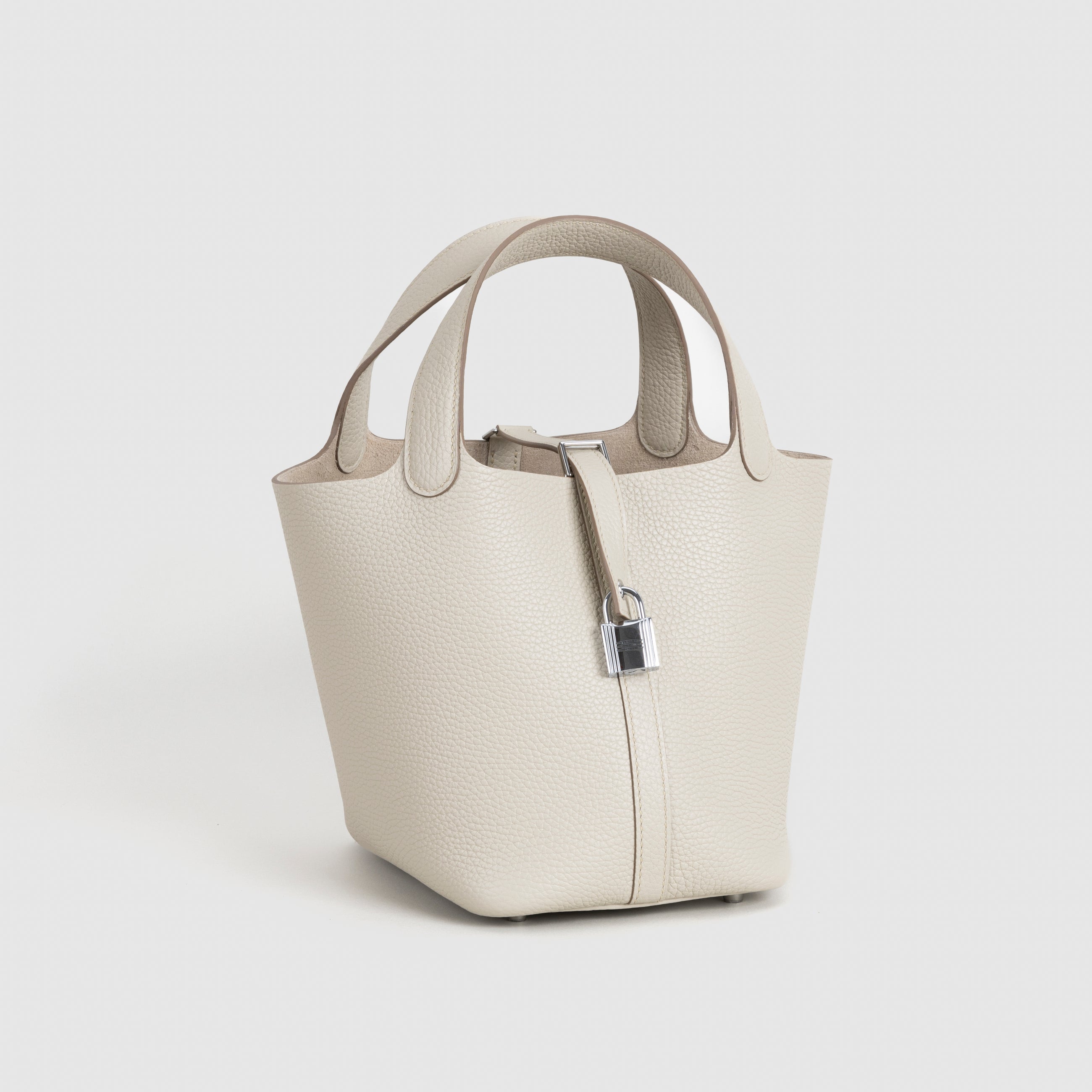 PICOTIN 18 LOCK CLEMENCE LEATHER CRAIE WITH PALLADIUM HARDWARE (PHW)