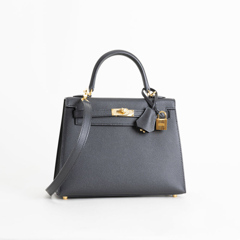 KELLY 25 EPSOM LEATHER NOIR (BLACK) WITH GOLD HARDWARE (GHW)