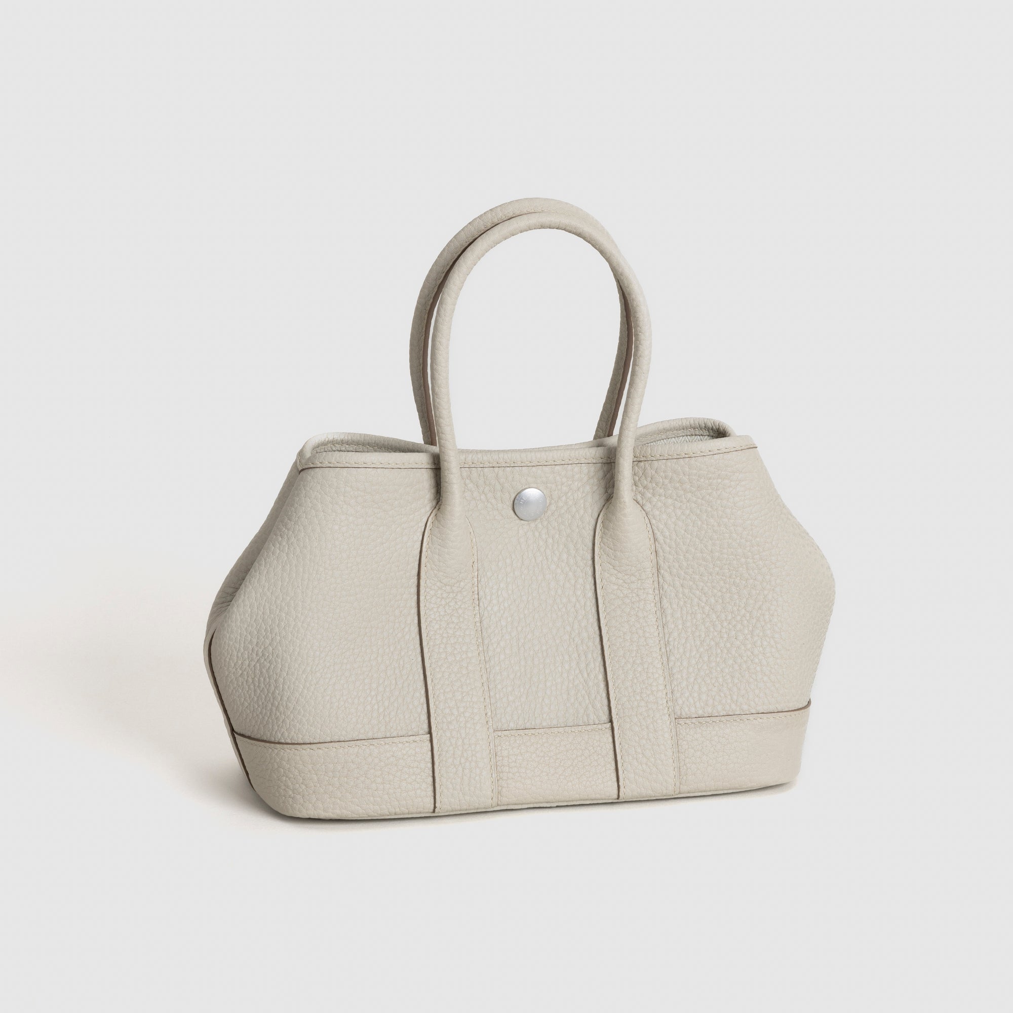 GARDEN PARTY (MINI) NEGONDA LEATHER BETON WITH PALLADIUM HARDWARE (PHW)