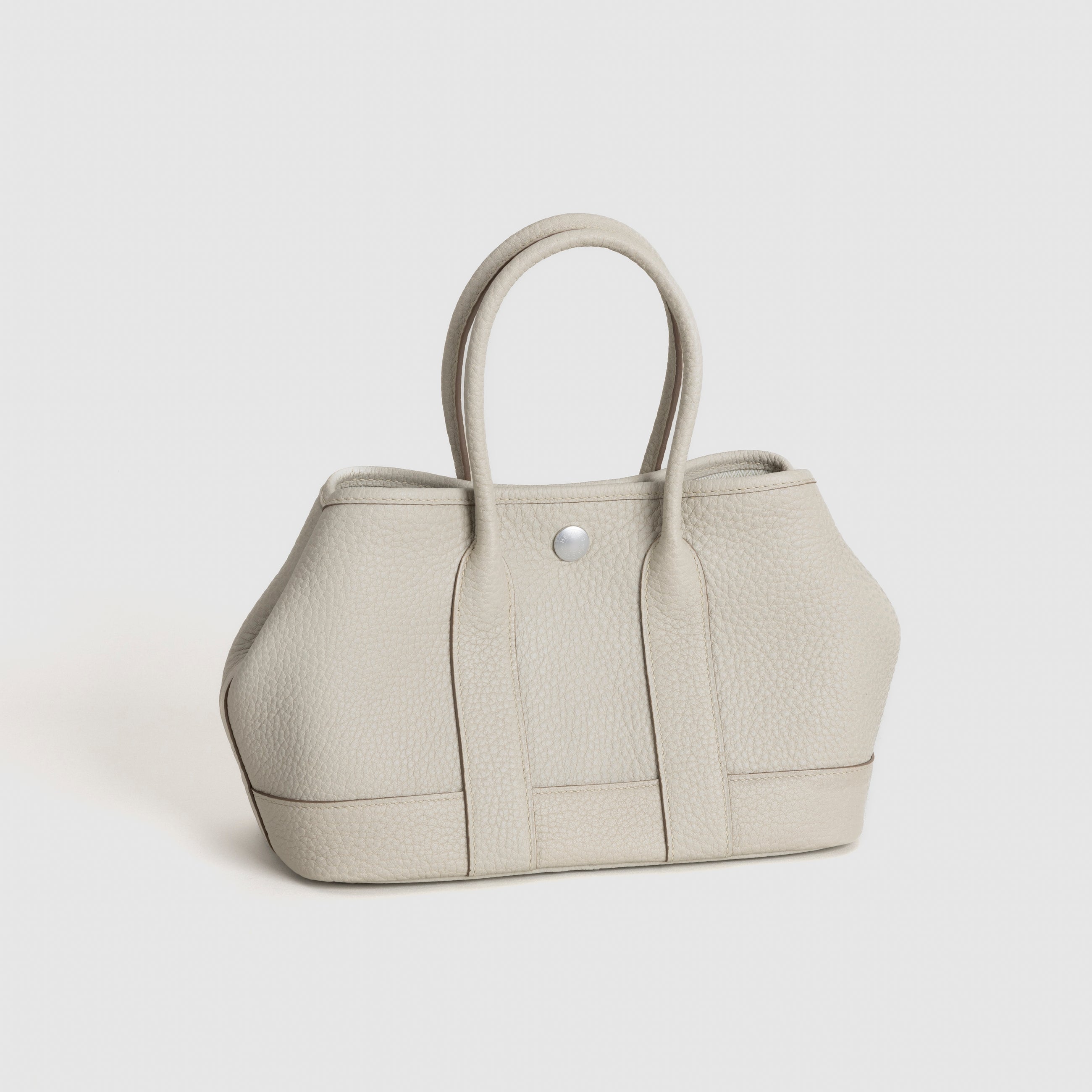 GARDEN PARTY (MINI) NEGONDA LEATHER BETON WITH PALLADIUM HARDWARE (PHW)