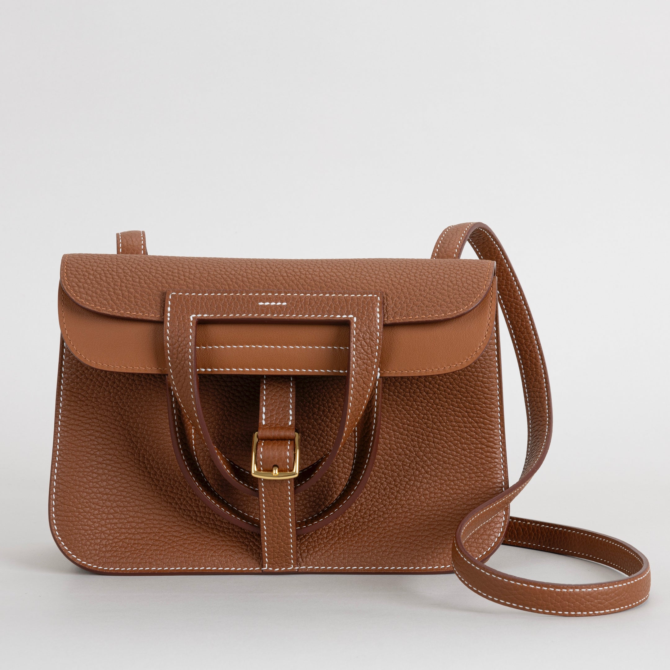 HALZAN 25 CLEMENCE LEATHER GOLD WITH GOLD HARDWARE (GHW)