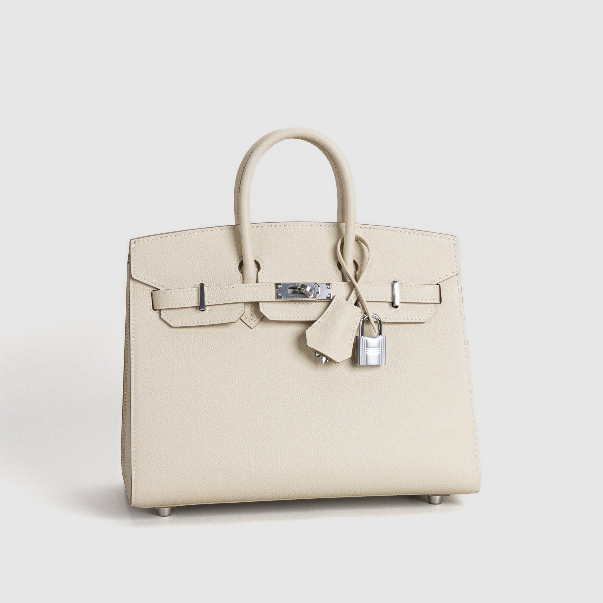 BIRKIN 25 (SELLIER SHAPE) EPSOM LEATHER CEAIE WITH PALLADIUM HARDWARE (PHW)