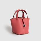 PICOTIN 18 LOCK CLEMENCE LEATHER ROSE AZALEE WITH PALLADIUM HARDWARE (PHW)