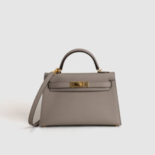 MINI KELLY II (20) EPSOM LEATHER GRIS ASPHALTE WITH GOLD HARDWARE (GHW)