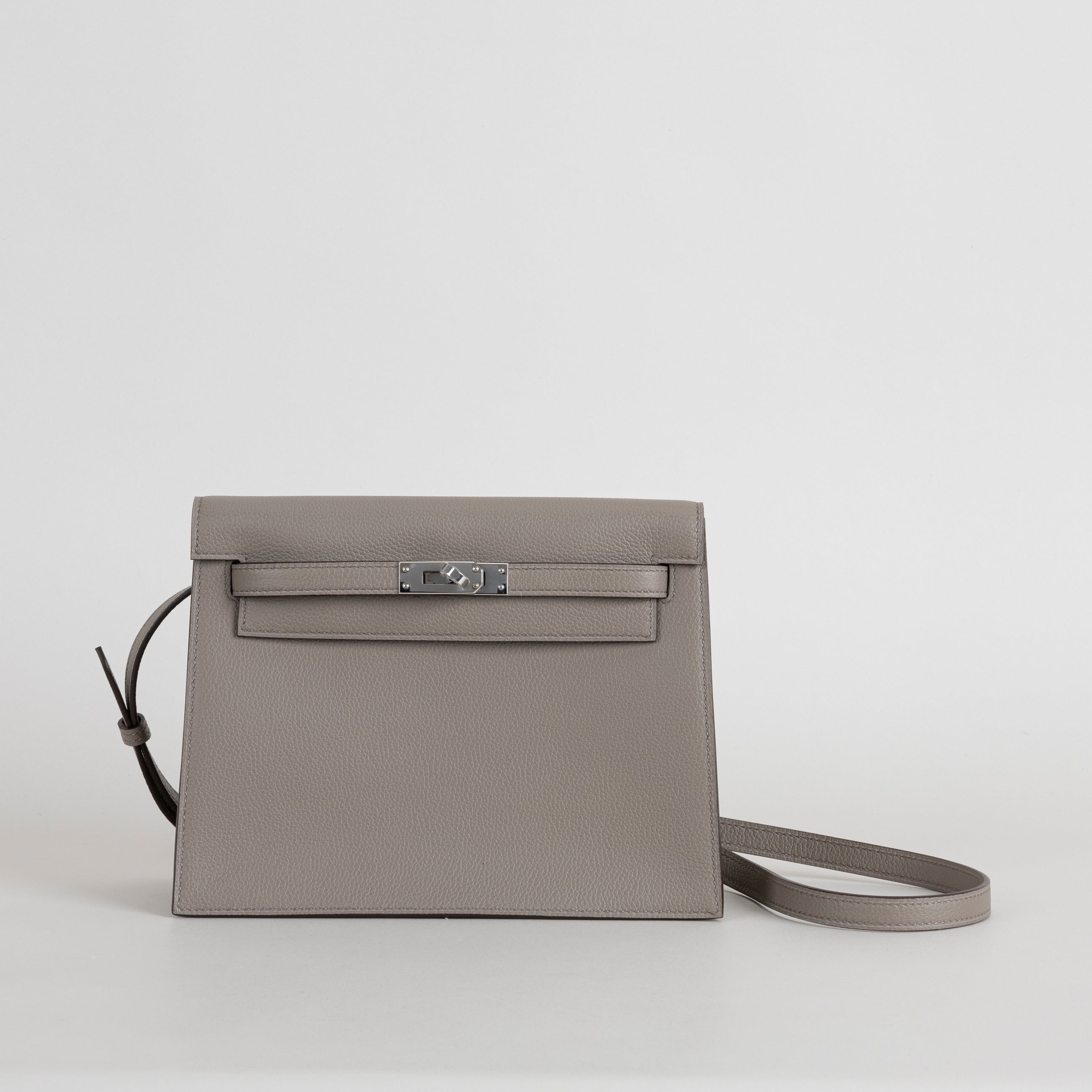 KELLY DANSE EVERCOLOR LEATHER GRIS ASPHALTE WITH PALLADIUM HARDWARE (PHW)