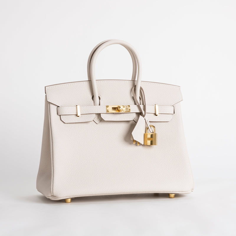 BIRKIN 25 TOGO LEATHER CRAIE WITH GOLD HARDWARE (GHW)